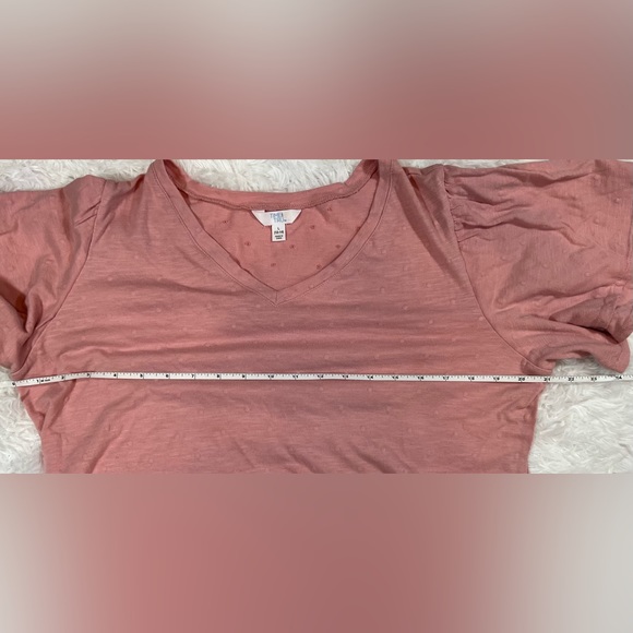 Time and Try pink polka dot puff layered sleeve shirt - Picture 4 of 7